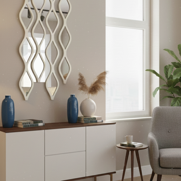 4 pièce Décoration de miroirs luxueuse