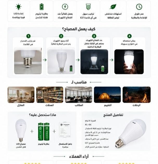 lamp led rechargable